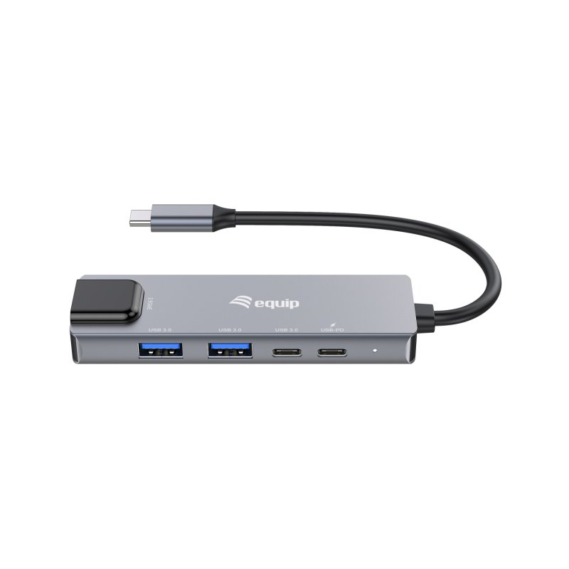 Equip 133496 Adaptateur multifonctionnel 5 en 1, 2.5GbE, USB-A x 2, USB-C x 1, USB-C , 100W USB PD