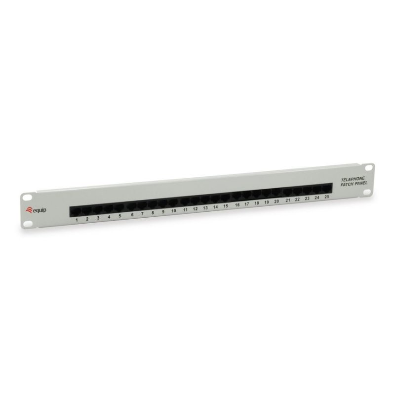 Equip Patchpanel 25x RJ45 Cat3 19" UTP 1HE ISDN hellgrau