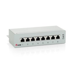 Equip 8 Ports Cat.6 Desktop Patch Panel, Light Grey