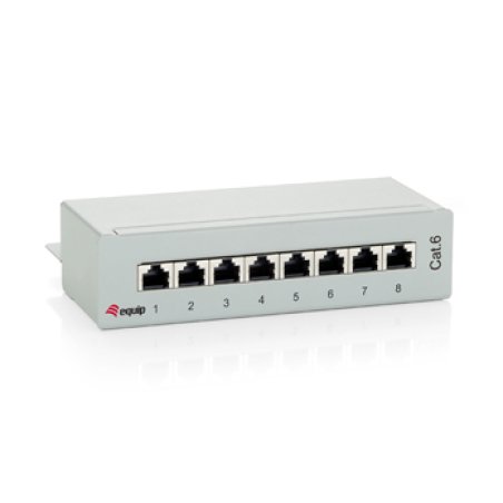 Equip 8 Ports Cat.6 Desktop Patch Panel, Light Grey