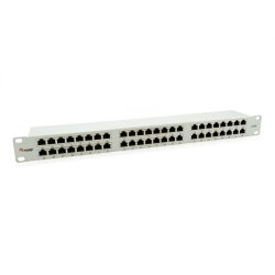 Equip Patchpanel 48x RJ45 Cat6 19" FTP 1HE ISO/IEC hellgrau