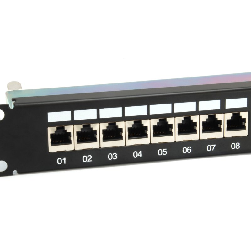 Equip Patchpanel 24x RJ45 Cat6A 19" FTP 1HE ISO/IEC schwarz