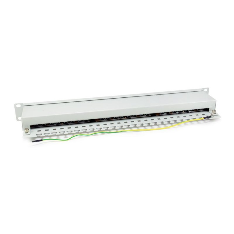 Equip Patchpanel 24x RJ45 Cat6 19" FTP 1HE ISO/IEC hellgrau