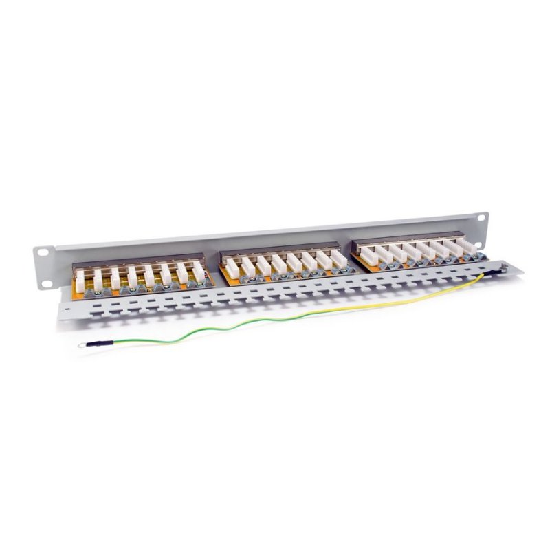 Equip Patchpanel 24x RJ45 Cat6 19" FTP 1HE ISO/IEC hellgrau