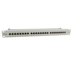 Equip Patchpanel 24x RJ45 Cat6A 19" FTP 1HE ISO/IEC hellgrau