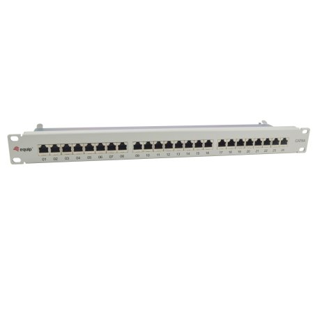 Equip Patchpanel 24x RJ45 Cat6A 19" FTP 1HE ISO/IEC hellgrau
