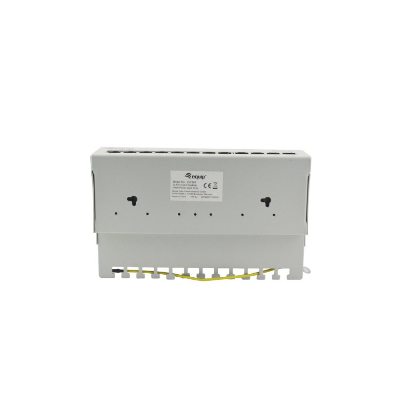 Equip Patchpanel 12x RJ45 Cat6 FTP Desktop ISO/IEC hellgrau