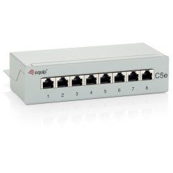 Equip 8-Port Cat.5e Desktop Patch Panel, Light Grey