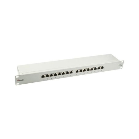 Equip Patchpanel 16x RJ45 Cat5e 19" FTP 1HE hellgrau