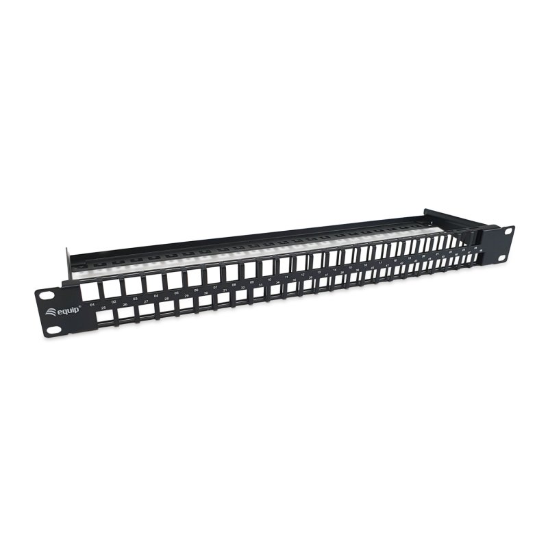 Equip Patchpanel 48x Cat6 19" UTP 1HE Keystone Montage sw