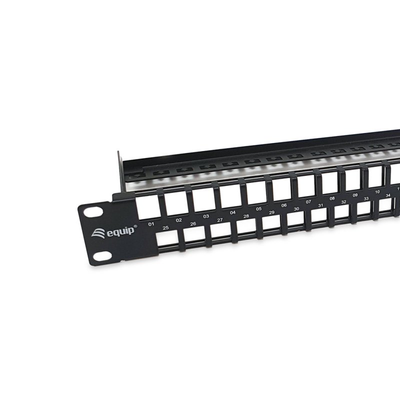 Equip Patchpanel 48x Cat6 19" UTP 1HE Keystone Montage sw