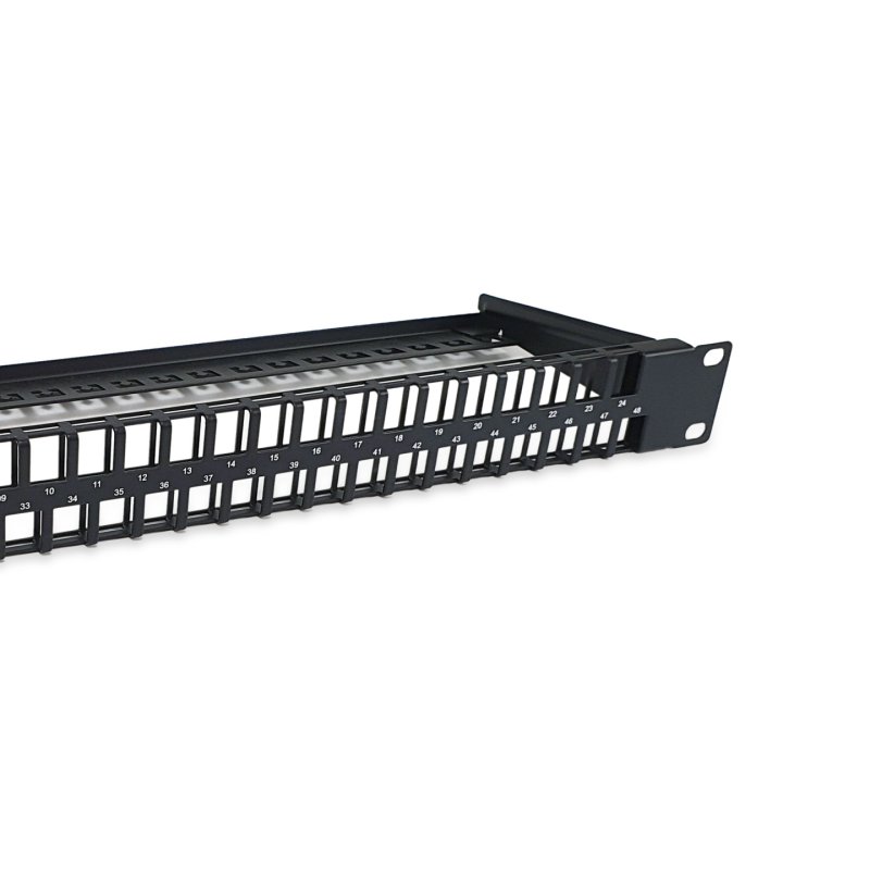 Equip Patchpanel 48x Cat6 19" UTP 1HE Keystone Montage sw