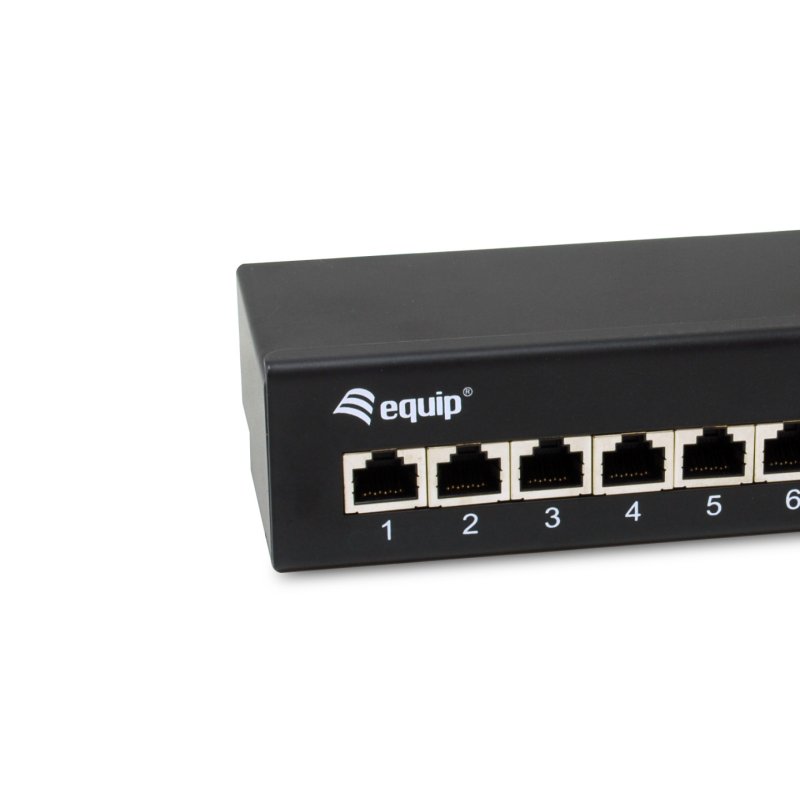 Equip Patchpanel 8x RJ45 Cat6A FTP 1HE Premium schwarz