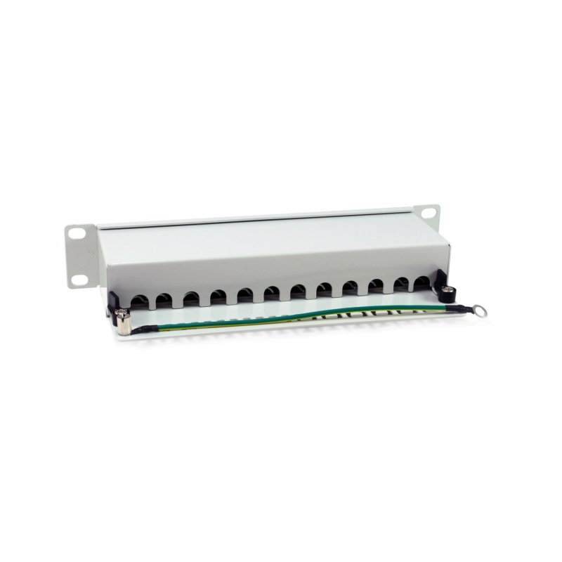 Equip Patchpanel 12x RJ45 Cat6A 10" FTP 1HE Premium hellgrau