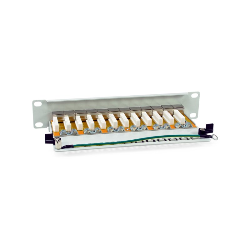 Equip Patchpanel 12x RJ45 Cat6A 10" FTP 1HE Premium hellgrau