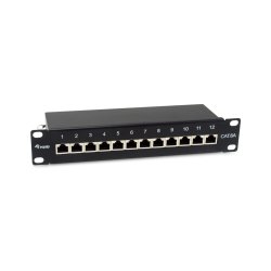 Equip Patchpanel 12x RJ45 Cat6A 10" FTP 1HE Premium schwarz
