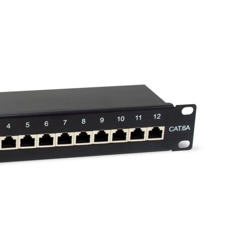 Equip Patchpanel 12x RJ45 Cat6A 10" FTP 1HE Premium schwarz