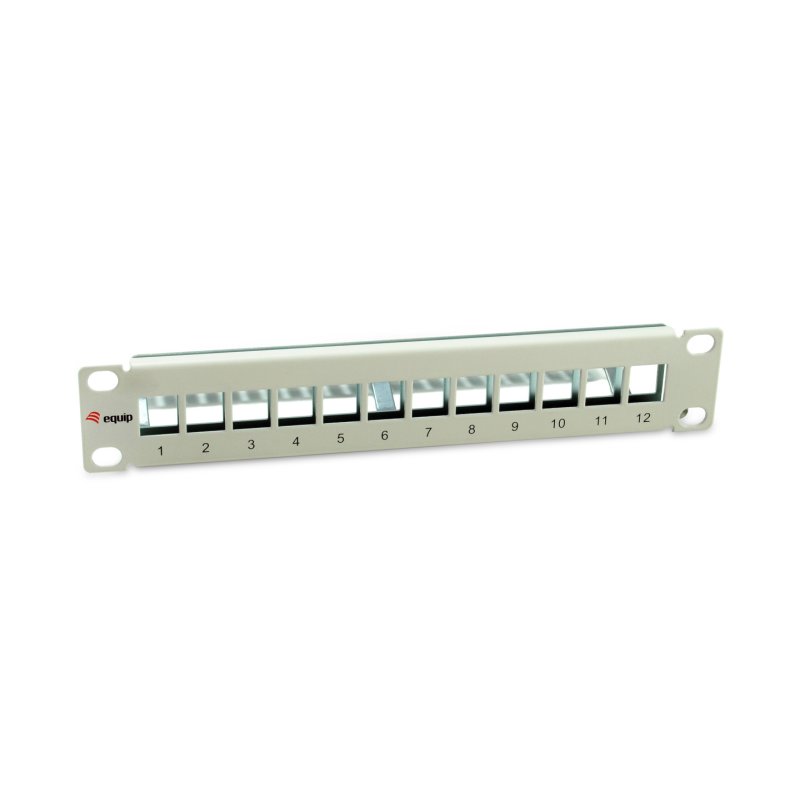 Equip Patchpanel 12x Cat6A 10" FTP 1HE Keystone Montage ws