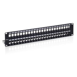 Equip Patchpanel 48x Cat6A 19" FTP 1HE Keystone Montage sw