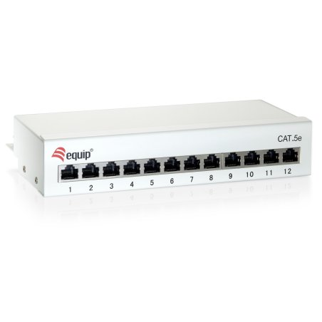 Equip 12-Port Cat.6 Desktop Patch Panel, Light Grey