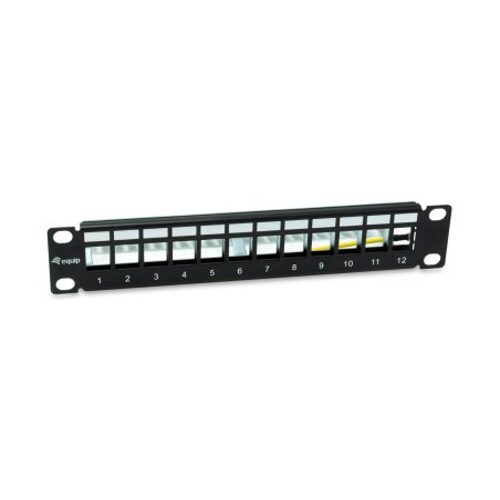 Equip Patchpanel 12x Cat6A 10" FTP 1HE Keystone Montage sw