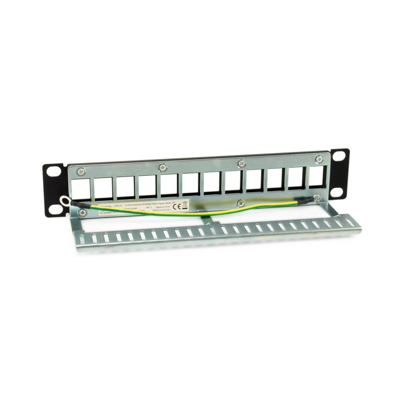 Equip Patchpanel 12x Cat6A 10" FTP 1HE Keystone Montage sw