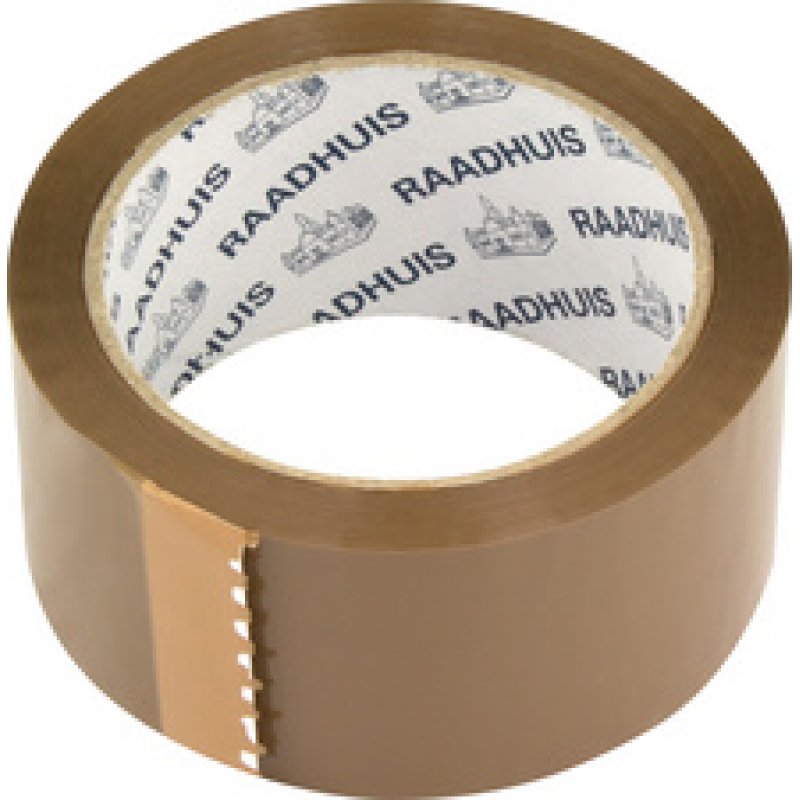 RAADHUIS Ruban adhésif d'emballage, 48 mm x 66 m, marron