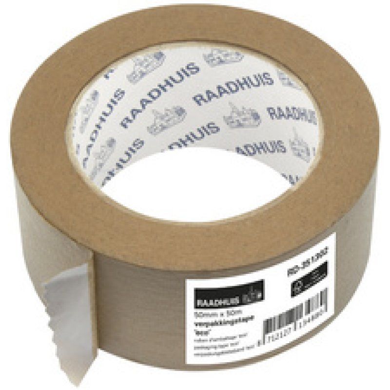 RAADHUIS Ruban adhésif d'emballage ECO, 50 mm x 50 m, papier