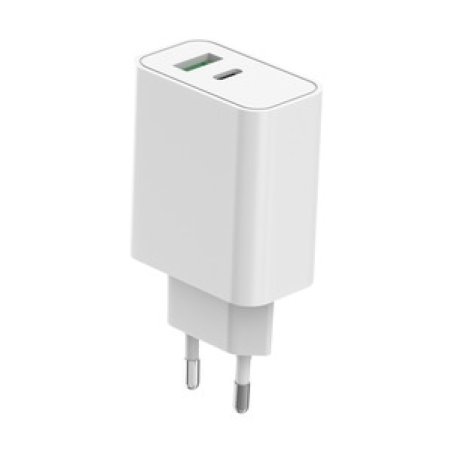 CHARGEUR SECTEUR 30W USB-C USB-A BLANC