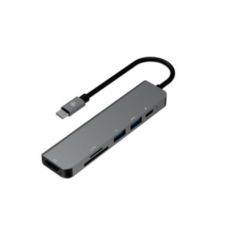 HUB USB-C 6 EN 1 HDMI USB-C 2 USB-A SD & MICRO SD