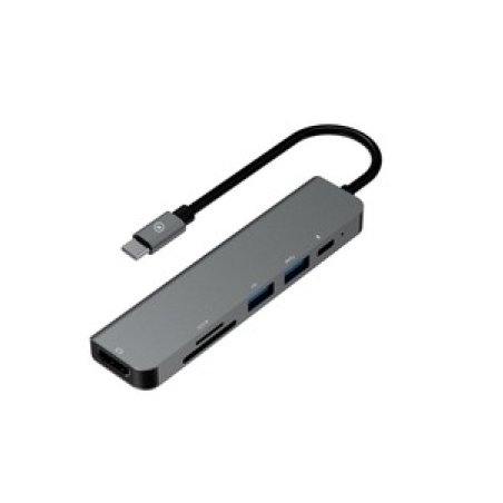 HUB USB-C 6 EN 1 HDMI USB-C 2 USB-A SD & MICRO SD