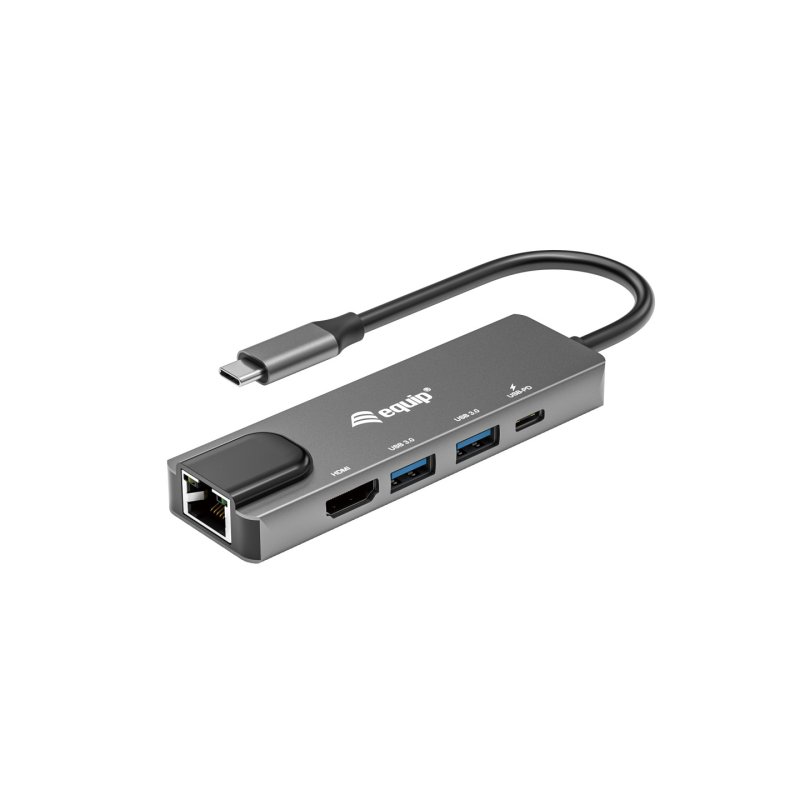 Equip Dock USB-C-HDMI.2xUSB3.0.GbE.100WPD 25cm si