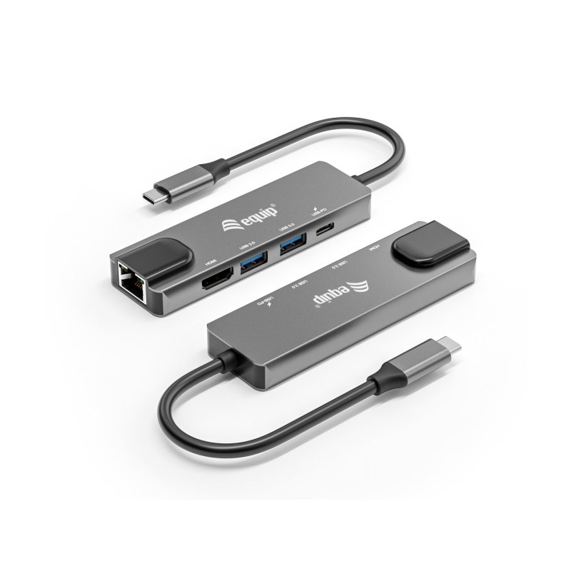 Equip USB-C 5 in1 Multifunction Adapter, HDMI, Gigabit LAN, USB 3.2 GEN1, 100W USB PD