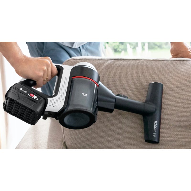 Bosch BSS715CARP stick vacuum/electric broom Battery Dry Bagless 0.3 L Black, Silver, White 5 Ah