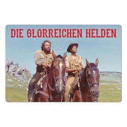 Bud Spencer & Terence Hill panneau métal Die glorreichen Helden 20 x 30 cm