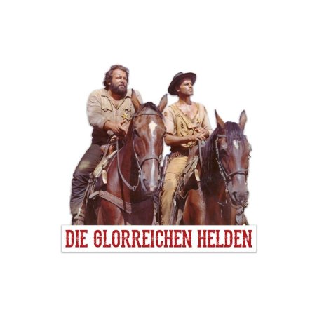 Bud Spencer & Terence Hill panneau métal 3D Die glorreichen Helden 45 x 45 cm