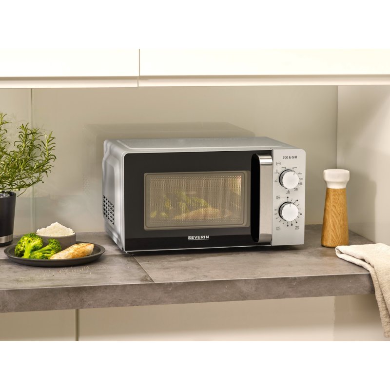 Severin MW 7780 microwave Black Silver Grill microwave Countertop 17 L 700 W