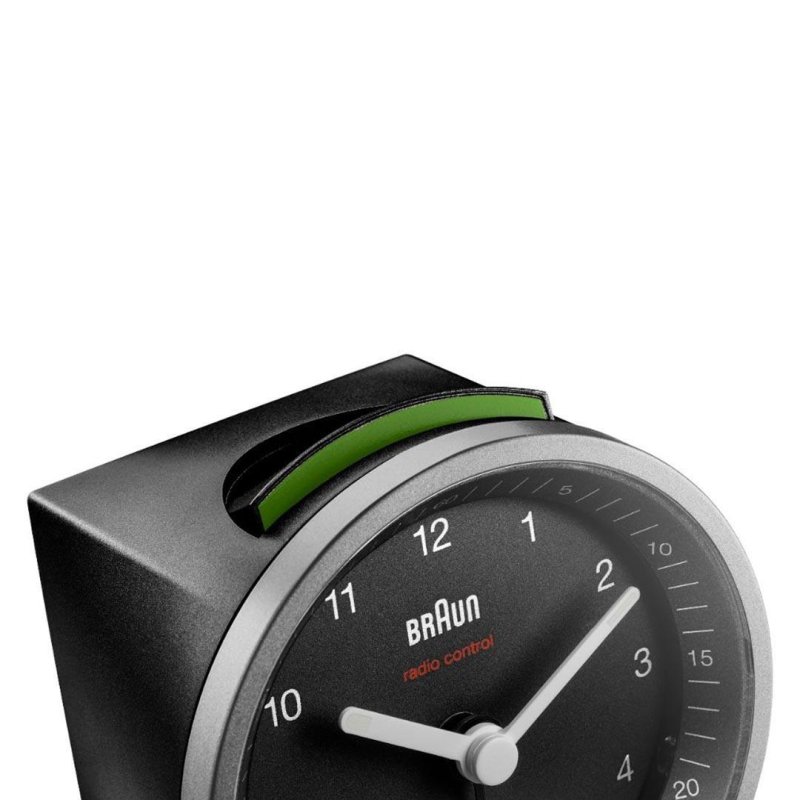 Braun BC07SB-DCF Quartz alarm clock Black, Silver