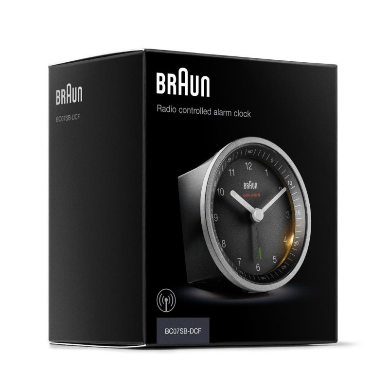 Braun BC 07 SB-DCF Funkwecker silber-schwarz