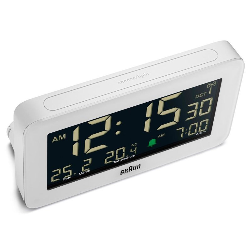 Braun BC10 Digital alarm clock White