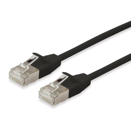 Equip Cat.6A F/FTP Slim Patch Cable, 20m, Black