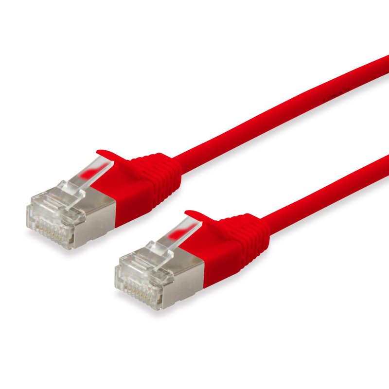 Equip Cat.6A F/FTP Slim Patch Cable, 10m, Red