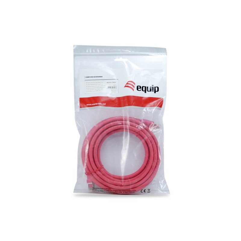 Equip Cat 8.1 S/FTP (PIMF) Patch Cable, LSOH, 0.5m, Red