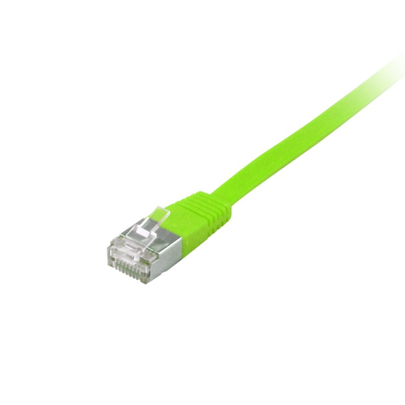 Equip Cat.6A U/FTP Flat Patch Cable, 1.0m, Green