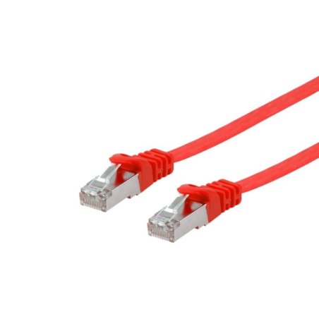 Equip Cat.6A U/FTP Flat Patch Cable, 3.0m, Red
