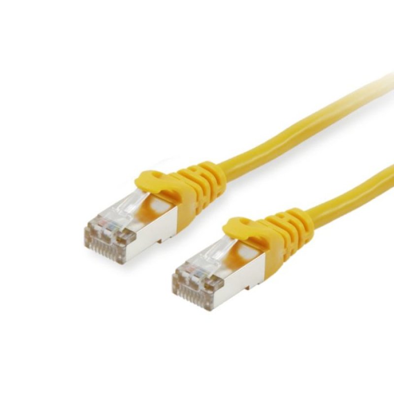 Equip Cat.6A S/FTP Patch Cable, Yellow, 0.15m