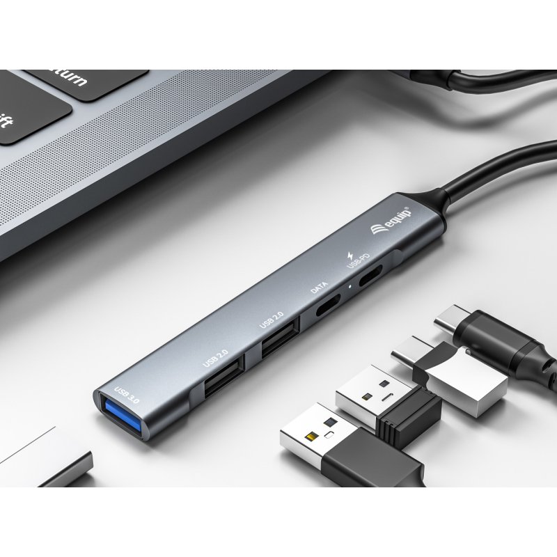 Equip Dock USB-C-1xUSB-C.1xUSB3.0.2xUSB2.0.100WPD 15cm si