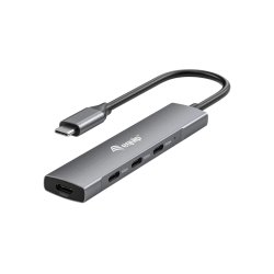 Equip USB-Hub 4-Port 3.2/C-4x3.0 5Gbps o.Netzteil gr