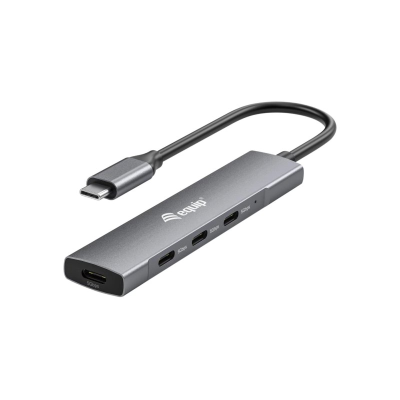 Equip USB-Hub 4-Port 3.2/C-4x3.0 5Gbps o.Netzteil gr