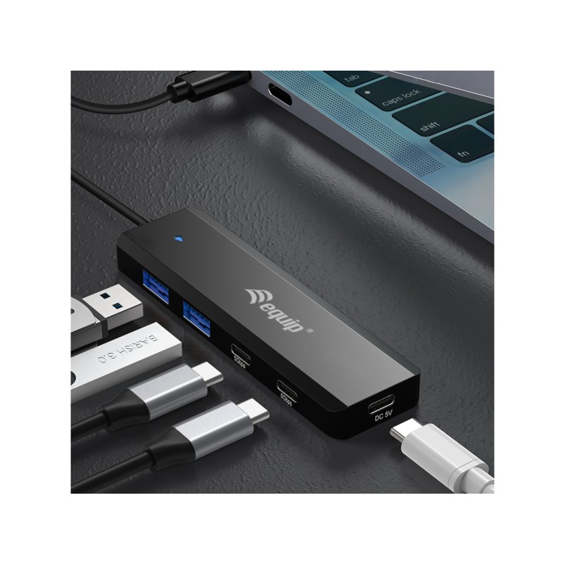 Equip USB-Hub 4-Port 3.2/C-2xUSB-C 2xUSB-A 5Gbps o.Netz.sw